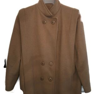 Vintage St Germain Des Pries Tan Wool Coat